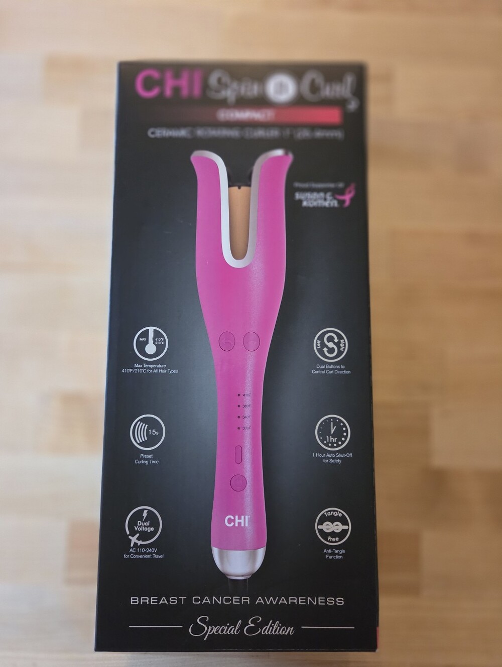 NIB Sealed CHI Spin N Curl Compact 1" Ceramic Rotating Curler – Special Edition